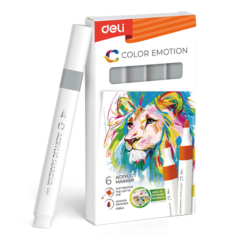 MARKER ACRILIC GRI COLOR EMOTION DELI MARKER ACRILIC GRI COLOR EMOTION DELI